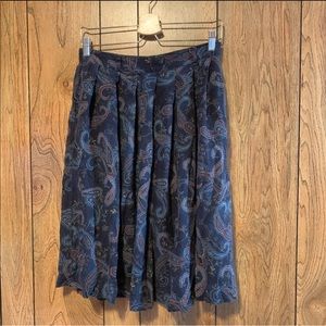 SAG HARBOR | Vintage Paisley Print Skirt